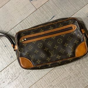 Louis Vuitton Marly dragonne clutch monogram canvas GM